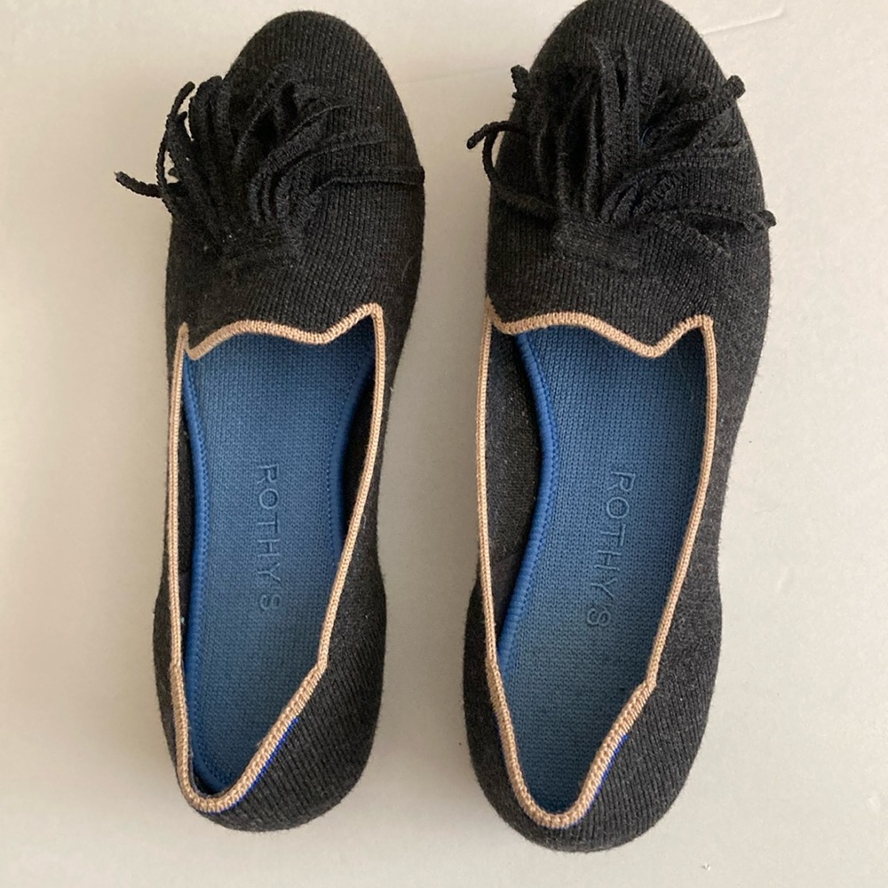 These pillow-likeRothy's New the Ballet Flat Size 7 Black In Love Insole Comfort